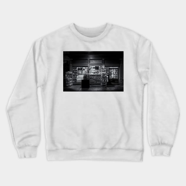 Snack Shop B+W Crewneck Sweatshirt by jforno